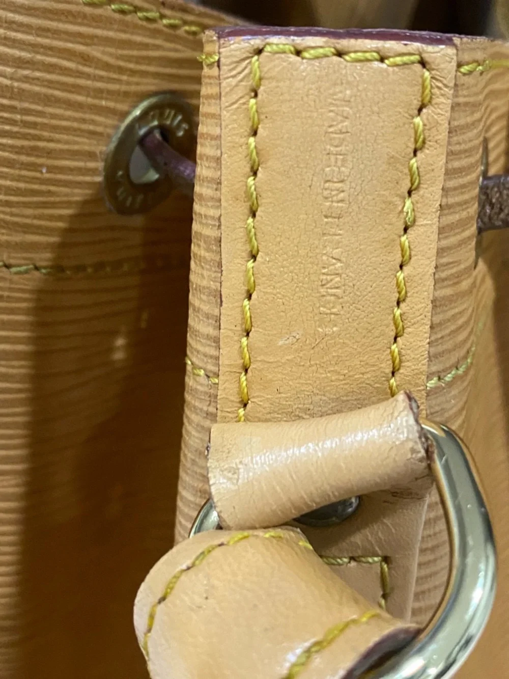 Louis Vuitton Noe Tan Epi Leather Bucket Bag - Picture 4 of 12